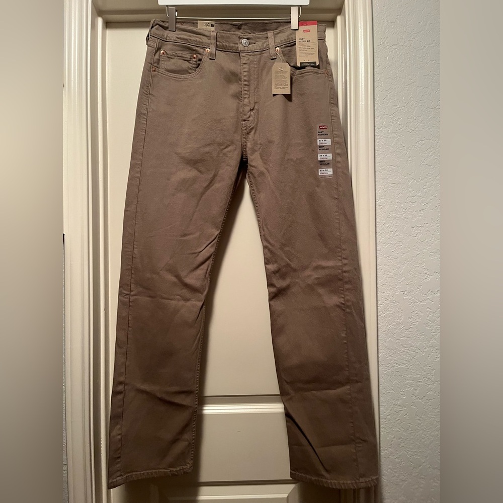 NWT Levi's Men's Brown 505 Regular